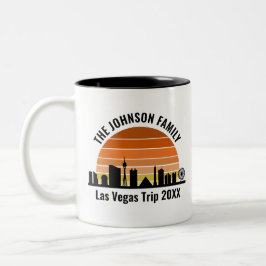 Caneca De Café Em Dois Tons Férias Personalizadas Sunset em Las Vegas Strip