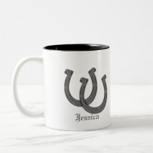 Caneca De Café Em Dois Tons Ferradura afortunada
