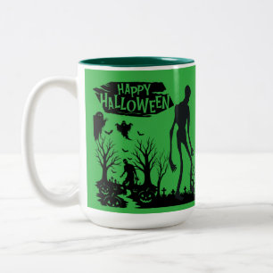 Caneca De Café Em Dois Tons Festa da Colheita de Specter kelly verde