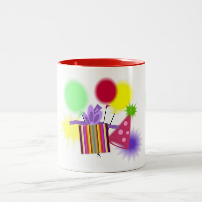 Caneca De Café Em Dois Tons Festa de aniversário (Centro)