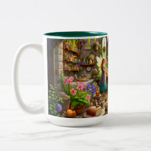 Caneca De Café Em Dois Tons Festa de Chá das Fadas - Cozinha Caprichosa