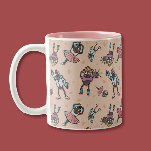 Caneca De Café Em Dois Tons Festa de dança de café