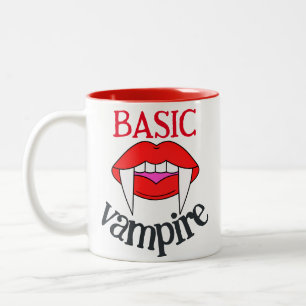 Caneca De Café Em Dois Tons Festa de Dia das Bruxas Feliz Básico Dentes de Vam