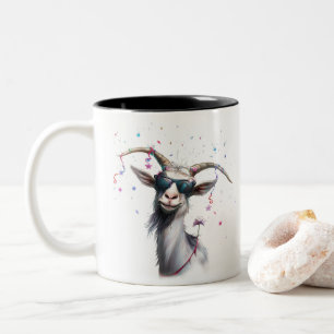 Caneca De Café Em Dois Tons Festa de Goat Mug