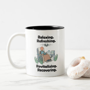 Caneca De Café Em Dois Tons Festa de Recuperação Revitalizante para Pacientes