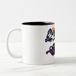 Caneca De Café Em Dois Tons Festa dos Corvos Negros