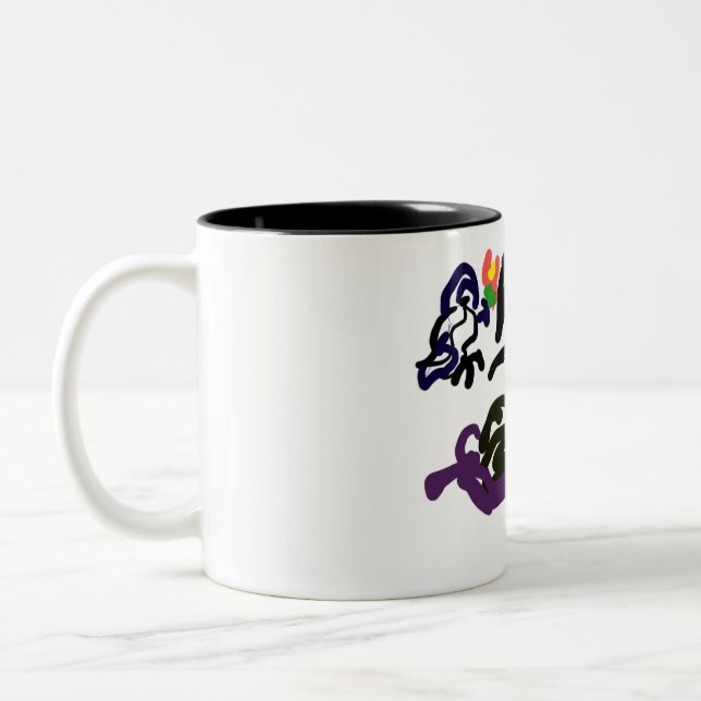 Caneca De Café Em Dois Tons Festa dos Corvos Negros (Esquerda)