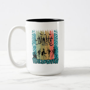 Caneca De Café Em Dois Tons Festa Zombie, Halloween