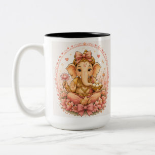 Caneca De Café Em Dois Tons Festival Cute Ganesha Ganesh Chaturthi