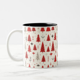 Caneca De Café Em Dois Tons Festive Christmas Tree Mug