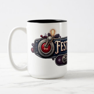 Caneca De Café Em Dois Tons Festive Mode Christmas Mug