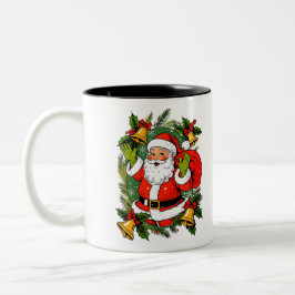 Caneca De Café Em Dois Tons Festivo Festivo Cinto tradicional Natal
