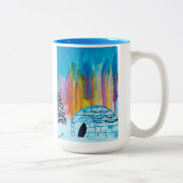 Caneca De Café Em Dois Tons Festivo Igloo