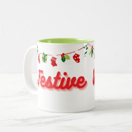 Caneca De Café Em Dois Tons Festivo Vibes Mug