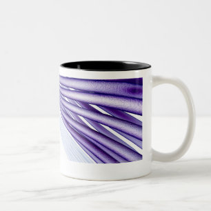 Caneca De Café Em Dois Tons Fibras de nervo estilizados
