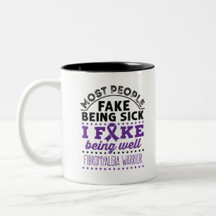 Caneca De Café Em Dois Tons Fibromialgia Guerreira Ser Bem