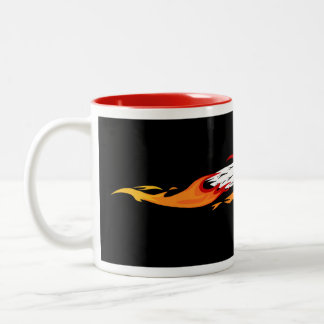 Caneca De Café Em Dois Tons Fiery Speedy Squirrel.