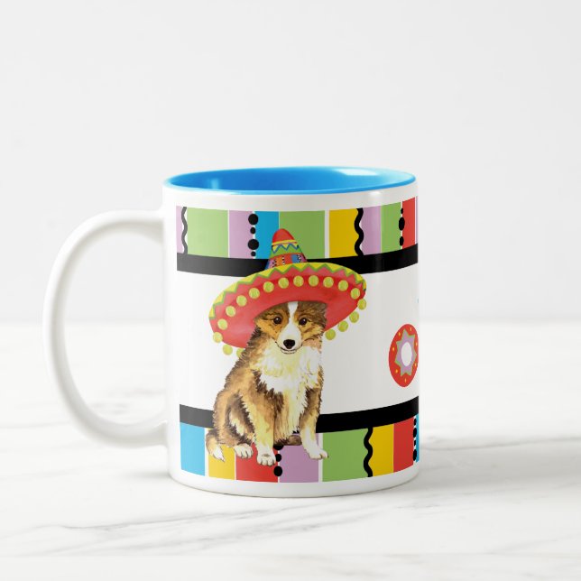 Caneca De Café Em Dois Tons Fiesta Sheltie (Esquerda)