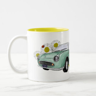 Caneca De Café Em Dois Tons Figaro Emerald Green coffee mug