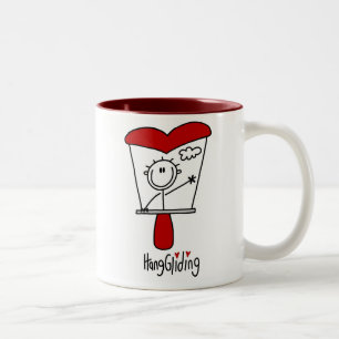 Caneca De Café Em Dois Tons Figura de Pau de Asa Delta