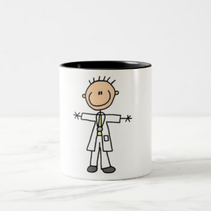 Caneca De Café Em Dois Tons Figura do Doctor Stick