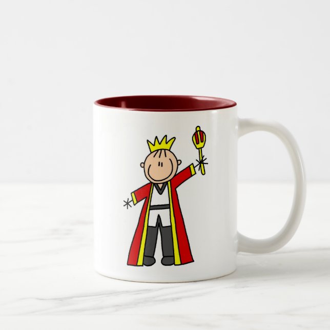 Caneca De Café Em Dois Tons Figura rei da vara (Direita)