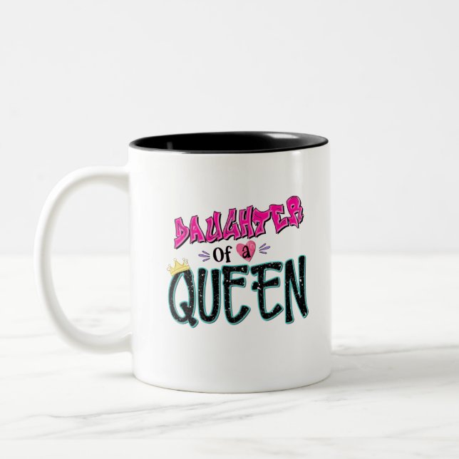 Caneca De Café Em Dois Tons Filha De Uma Rainha (Esquerda)