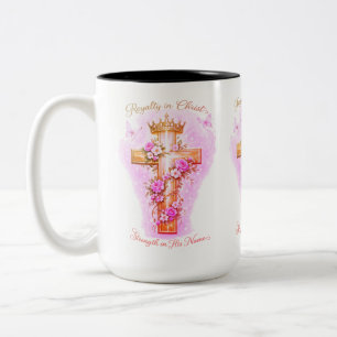 Caneca De Café Em Dois Tons Filha do Rei - Realeza em Cristo