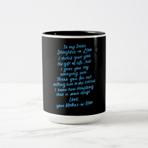 Caneca De Café Em Dois Tons Filha Engraçada De Direito Para Minha Querida Fil