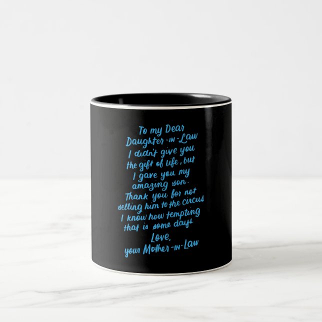 Caneca De Café Em Dois Tons Filha Engraçada De Direito Para Minha Querida Filh (Centro)