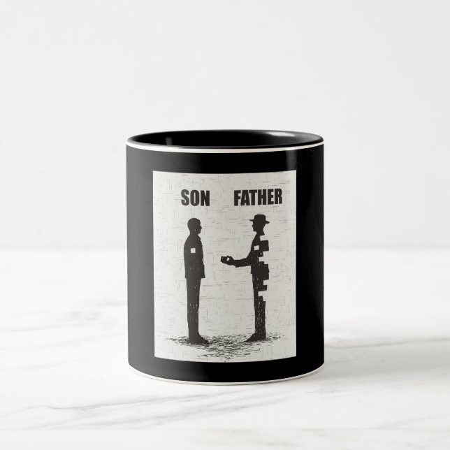 Caneca De Café Em Dois Tons Filho E Pai (Centro)