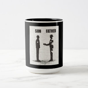 Caneca De Café Em Dois Tons Filho E Pai