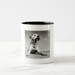 Caneca De Café Em Dois Tons Filhote de cachorro de Dalmation