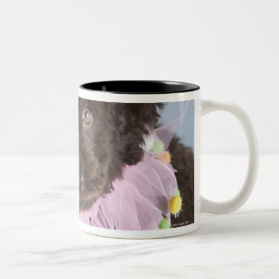 Caneca De Café Em Dois Tons Filhote de cachorro italiano do cão de água