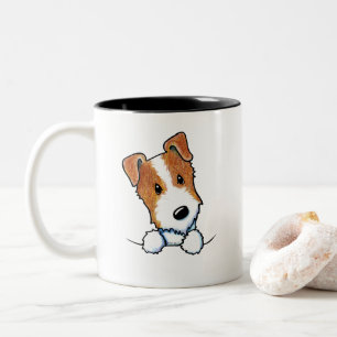 Caneca De Café Em Dois Tons Filhote de Jack Russell