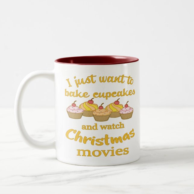 Caneca De Café Em Dois Tons Filmes de Natal e Confeitaria (Esquerda)