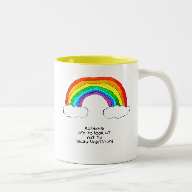 Caneca De Café Em Dois Tons Filosofia Arco-íris (Direita)
