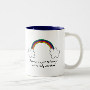 Caneca De Café Em Dois Tons filosofia arco-íris