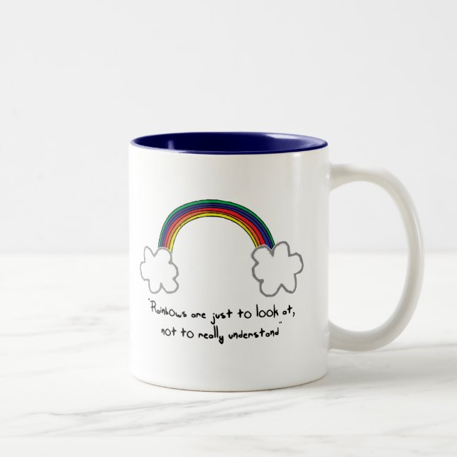 Caneca De Café Em Dois Tons filosofia arco-íris (Direita)
