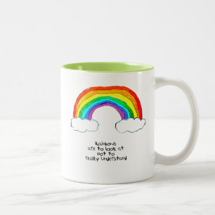 Caneca De Café Em Dois Tons Filosofia do arco-íris