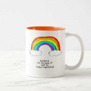 Caneca De Café Em Dois Tons Filosofia do arco-íris