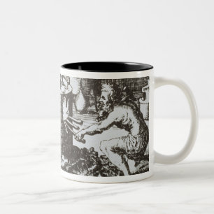Caneca De Café Em Dois Tons Filósofos Hermetic e um alquimista, 'do musa