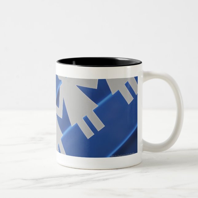 Caneca De Café Em Dois Tons Fim-acima das bonecas chain de papel (Direita)