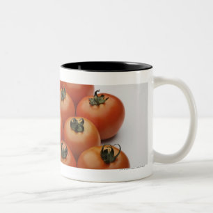 Caneca De Café Em Dois Tons Fim-acima dos tomates