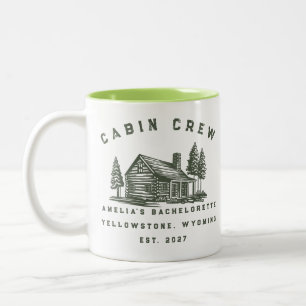 Caneca De Café Em Dois Tons Fim de Semana de Acampamento Personalizado Despedi