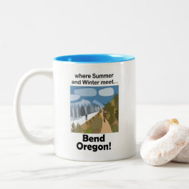 Caneca De Café Em Dois Tons Fim de semana em Bend Oregon com clima de dupla es