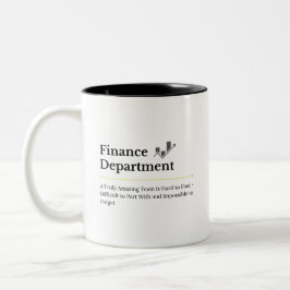 Caneca De Café Em Dois Tons Finance Department Personalized Mug