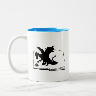 Caneca De Café Em Dois Tons Fios do Livro de Dragões