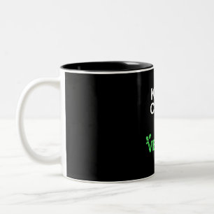 Caneca De Café Em Dois Tons Fique Calmo E Vá Vegan