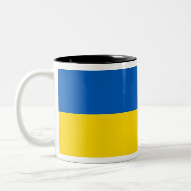CANECA DE CAFÉ EM DOIS TONS FIQUE COM A UCRÂNIA! (Esquerda)